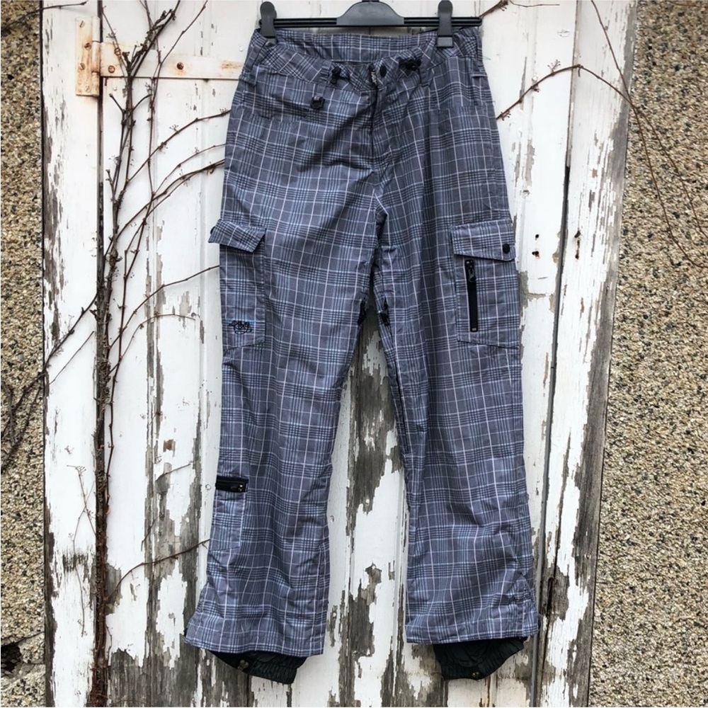 ROXY Snowboard Ski Pants S Plaid Snow